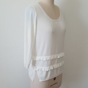 Lightweight Sweater Ruffle Top